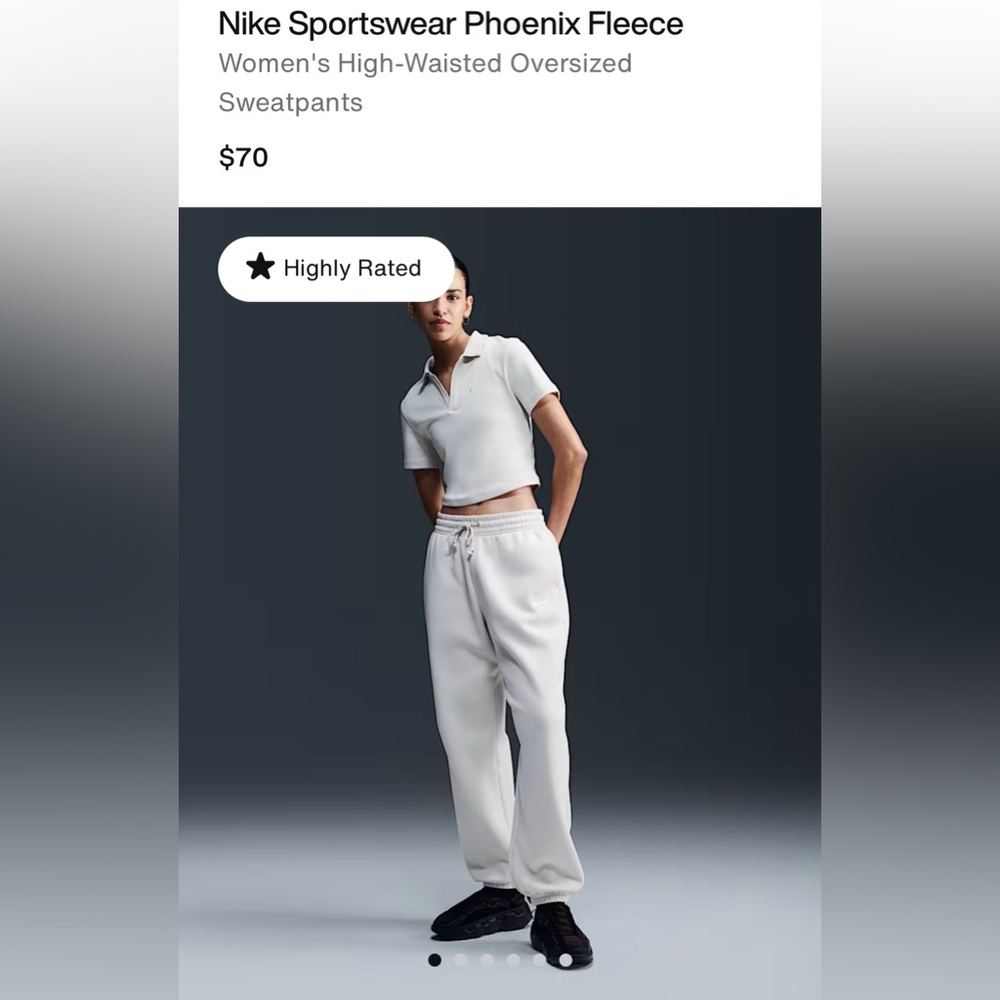 Nike sportswear phoenix fleece sweatpants size xs